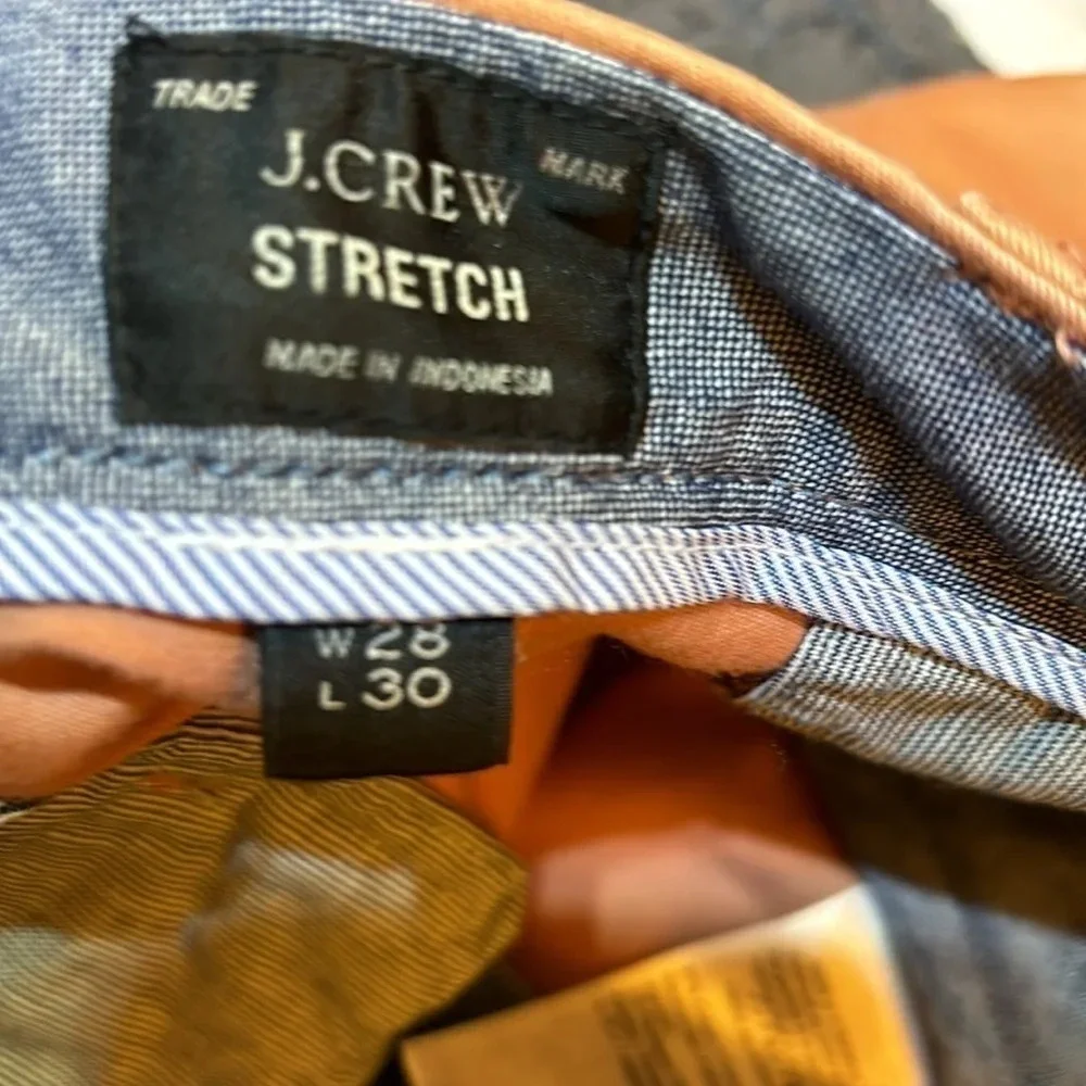 J. Crew Men’s Coral Stretch Chino Size 28 X 30